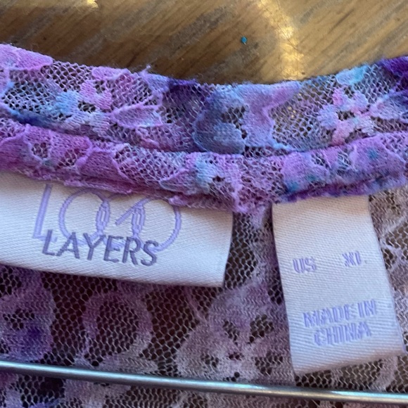 Blouse, LOGO pink/purple lace XL - Picture 4 of 13